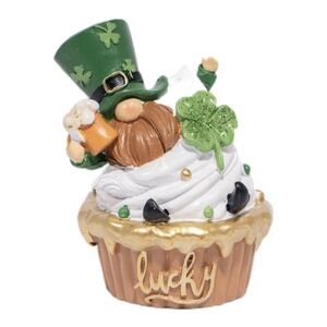 St. Patrick's Day Gnome Leprechaun Resin Table Decoration 4.4 Inches